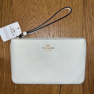 Coach Ivory Wristlet Clutch
